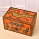 Rectangular Finest Wooden Box with Floral Engraving
